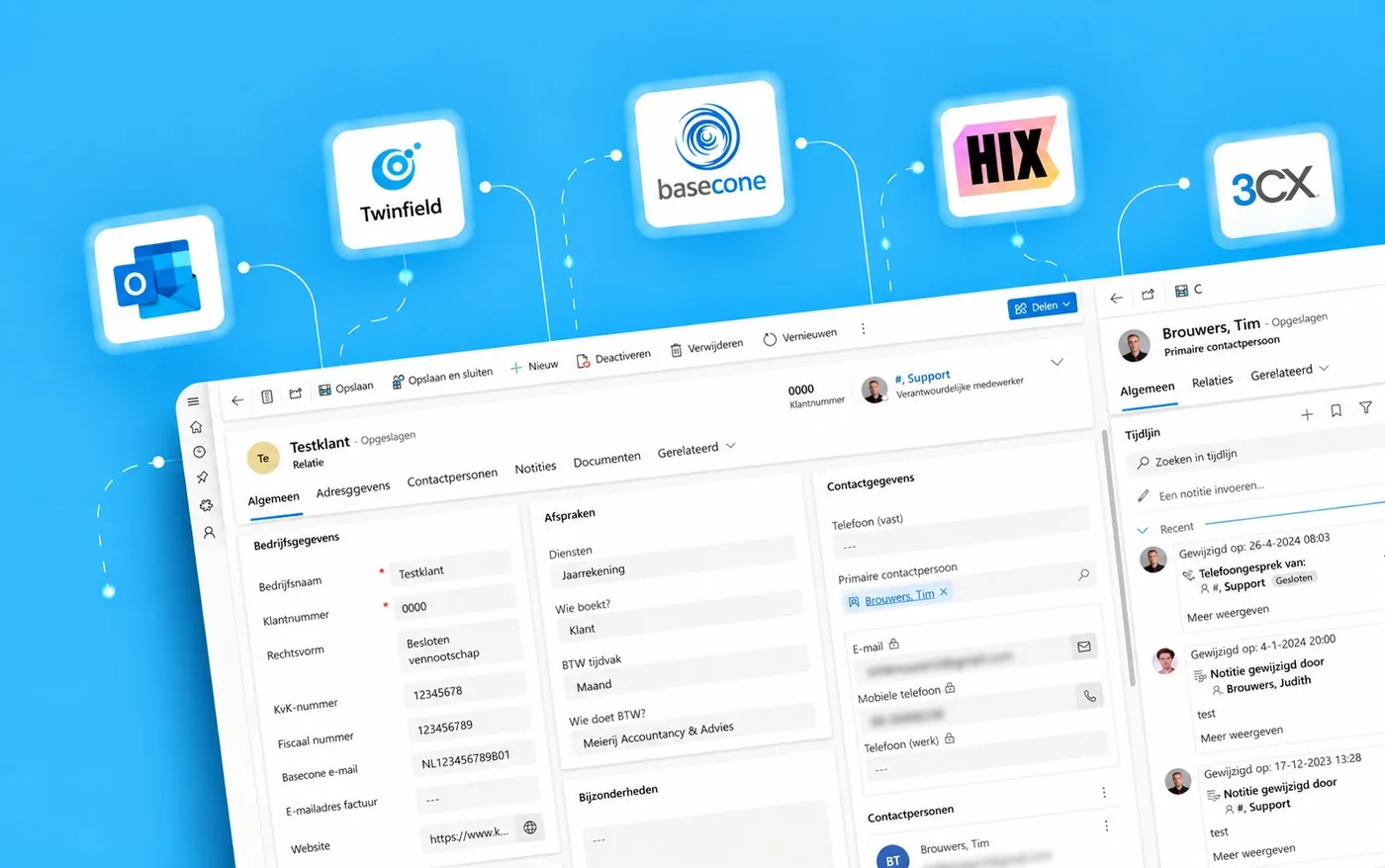 Het CRM van Meierij gekoppeld aan de systemen van het kantoor